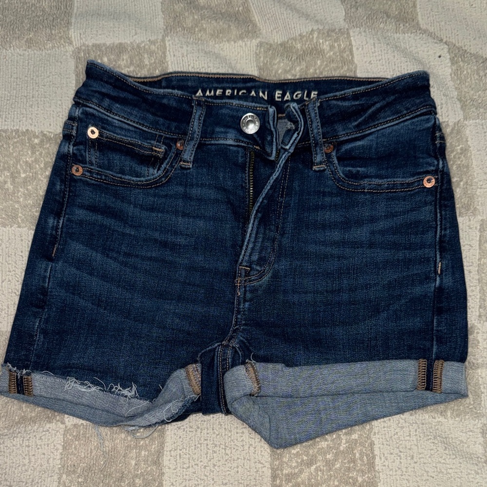 American Eagle Outfitters Women's Deep Indigo Jean Shorts